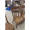 Image 8 : Four Press Back Chairs w/ Wind Carving