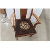 Image 5 : Single Wooden Chair With Needlepoint Seat