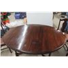 Image 2 : Walnut Dining Table With Six Chairs, Including One Captain’s Chair - 29" x 62" x 47"