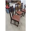 Image 7 : Walnut Dining Table With Six Chairs, Including One Captain’s Chair - 29" x 62" x 47"