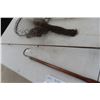 Image 4 : Antique Fishing Rod And Reel With Net And Gaff Hook