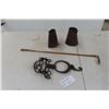 Image 1 : Horse Group Including Pair Of Roping Cuffs, Riding Crop, And Rare Spanish Kit