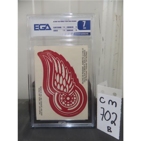 Graded 1972–73 Detroit Red Wings Team Logo Hockey Card