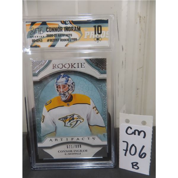 Graded Connor Ingram Rookie Artifacts Hockey Card