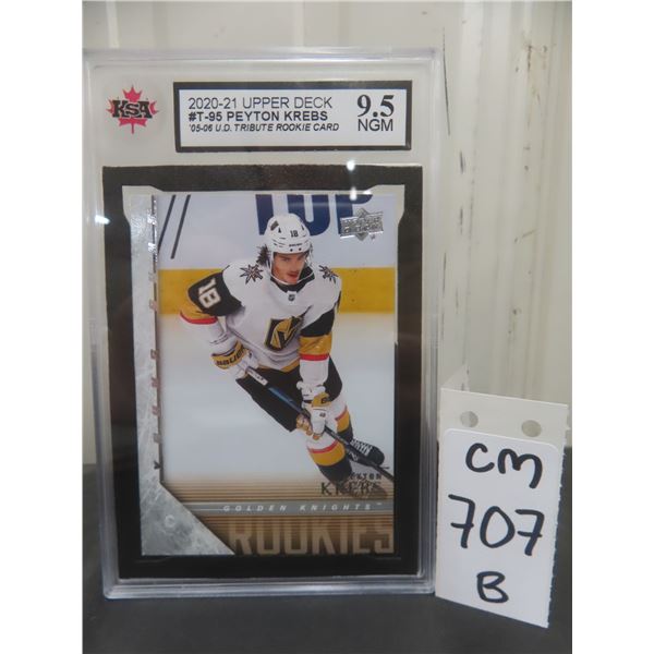 Graded Peyton Krebs Young Guns Tribute Rookie Hockey Card