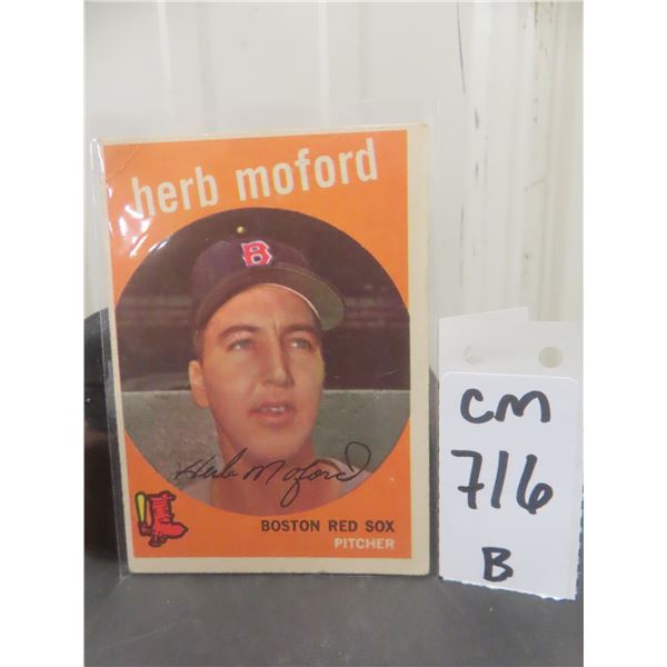 1959 Topps Herb Moford Rookie Baseball Card