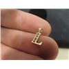 Image 3 : 10k Gold and Diamond "L" Letter Pendant, Total Weight 0.27 Grams