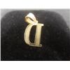 Image 2 : 10k Gold "D" Letter Pendant, Total Weight 0.53 Grams
