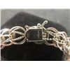 Image 3 : Sterling Silver Bracelet, 7 1/2" Length, Total Weight 14.5 Grams