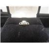 Image 1 : 14k White Gold Ring With Diamond and Sapphire, Size 7, Total Weight 2.1 Grams