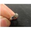 Image 3 : 14k White Gold Ring With Diamond and Sapphire, Size 7, Total Weight 2.1 Grams