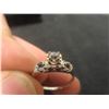 Image 4 : 14k White Gold Ring With Diamond and Sapphire, Size 7, Total Weight 2.1 Grams