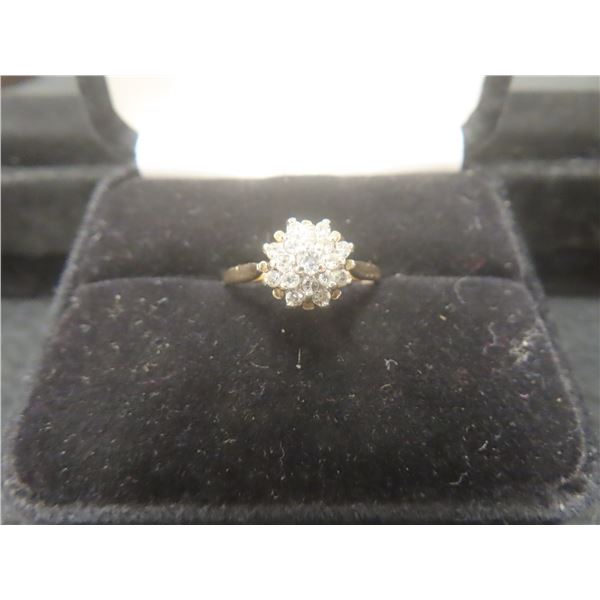 14k Gold Ring With Diamond, Size 6 1/2, Total Weight 2.4 Grams