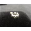 Image 4 : 14k White Gold Pendant With Diamond and Emerald, Total Weight 0.90 Grams