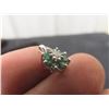 Image 5 : 14k White Gold Pendant With Diamond and Emerald, Total Weight 0.90 Grams