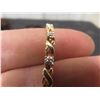 Image 5 : 10k Gold Bracelet With Diamond, 7" Length, Total Weight 6.8 Grams
