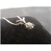 Image 3 : 14k White Gold Necklace With Diamond, 18" Length, Total Weight 2.4 Grams