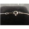 Image 5 : 14k White Gold Necklace With Diamond, 18" Length, Total Weight 2.4 Grams