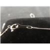 Image 6 : 14k White Gold Necklace With Diamond, 18" Length, Total Weight 2.4 Grams
