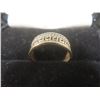 Image 1 : 10k Gold Ring With Diamond, Versace Style, Size 7, Total Weight 1.8 Grams