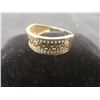 Image 2 : 10k Gold Ring With Diamond, Versace Style, Size 7, Total Weight 1.8 Grams