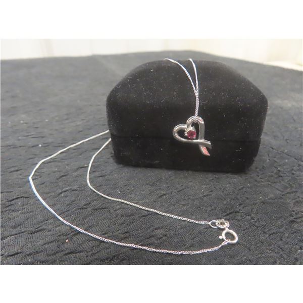 10k White Gold Necklace, 19" Length, Total Weight 1.7 Grams