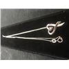 Image 3 : 10k White Gold Necklace, 19" Length, Total Weight 1.7 Grams