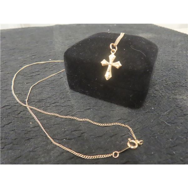 10k Gold Necklace, 24" Length, Total Weight 3.1 Grams