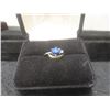 Image 1 : 14k White Gold Ring With Star Sapphire, Size 6, Total Weight 2.6 Grams
