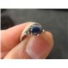 Image 4 : 14k White Gold Ring With Star Sapphire, Size 6, Total Weight 2.6 Grams