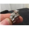 Image 4 : 14k White Gold Ring With Diamond, Size 7, Total Weight 9.1 Grams