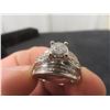 Image 5 : 14k White Gold Ring With Diamond, Size 7, Total Weight 9.1 Grams