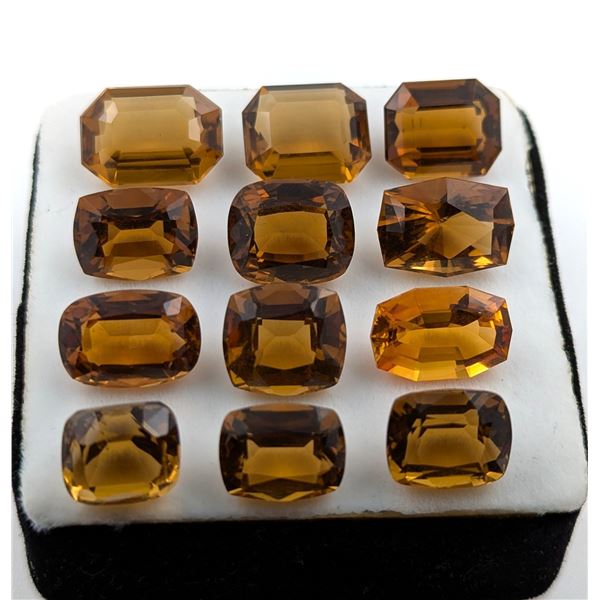 51.51 ct Certified Madeira Citrine gemstone Parcel ($6,150 Appraisal)