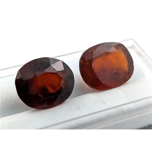17 ct Certified Hessonite Garnet gemstone Pair ($8,950 Appraisal)