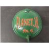 Image 4 : Irving Emblem 3'' x 3 3/4'' and Planet Jr. No. 6 Farm Implement Cast Plate Measuring 5" Across