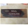 Image 2 : Cardboard Red Seal Gasoline Advertising Cut-Out Measuring 5" x 15" With All-Steel 