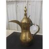 Image 2 : Two Original Raslan Arabian Dallah Coffee Urns Made of Solid Brass Measuring 16" Tall