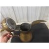 Image 3 : Two Original Raslan Arabian Dallah Coffee Urns Made of Solid Brass Measuring 16" Tall