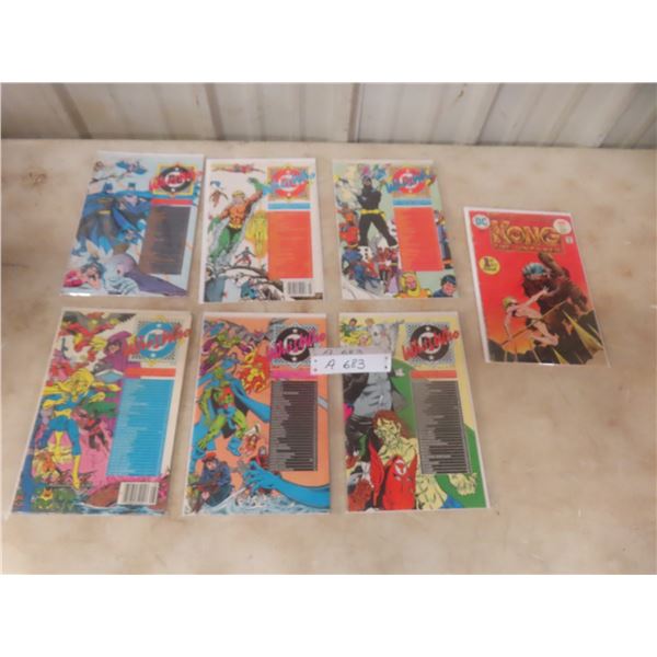 Seven DC Comic Books $1.35  Featuring Kong the Untamed