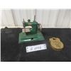 Image 1 : Vintage Casige Toy Sewing Machine With USN Navy Solid Brass Padlock by Morgan and Sons of Boston