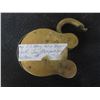 Image 3 : Vintage Casige Toy Sewing Machine With USN Navy Solid Brass Padlock by Morgan and Sons of Boston