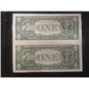 Image 2 : Two American Uncut One-Dollar Bills
