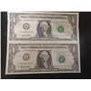 Image 5 : Two American Uncut One-Dollar Bills