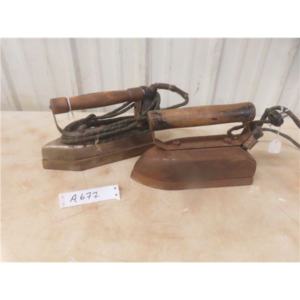 Two Vintage Electric Irons