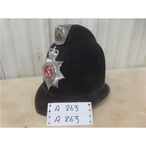 Vintage Kent Constabulary English Police Officer Custodian Helmet (Bobby Helmet)
