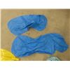 Image 9 : Two Floatation Devices With Inner Tubes, Pair of Swim Flippers and a Tote (No Lid) 