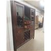 Image 11 : Wood China Cabinet With Glass Doors, Built-In Wine Rack and