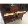 Image 12 : Wood China Cabinet With Glass Doors, Built-In Wine Rack and