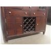 Image 14 : Wood China Cabinet With Glass Doors, Built-In Wine Rack and