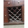 Image 17 : Wood China Cabinet With Glass Doors, Built-In Wine Rack and